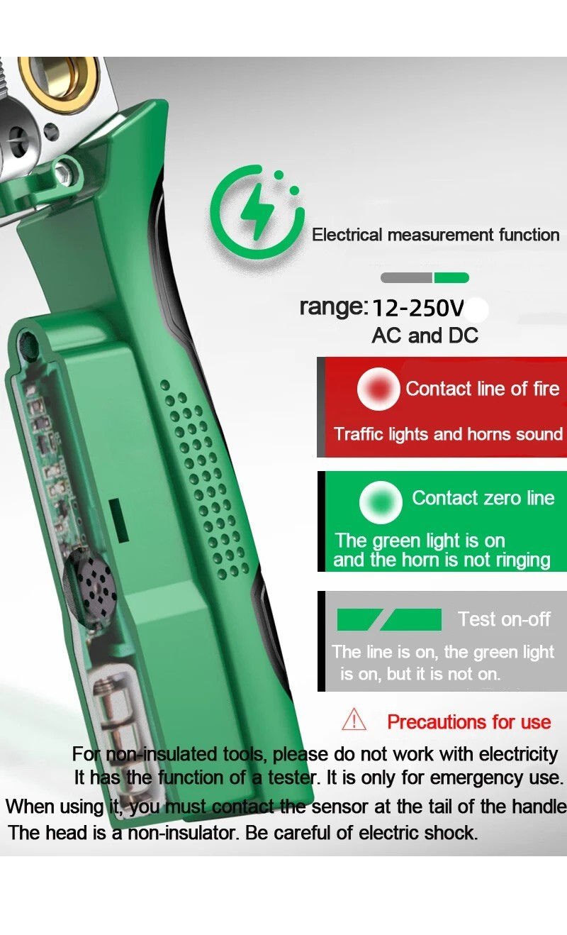Electrician's pliers, multi-function wire stripper, 8-in-1
